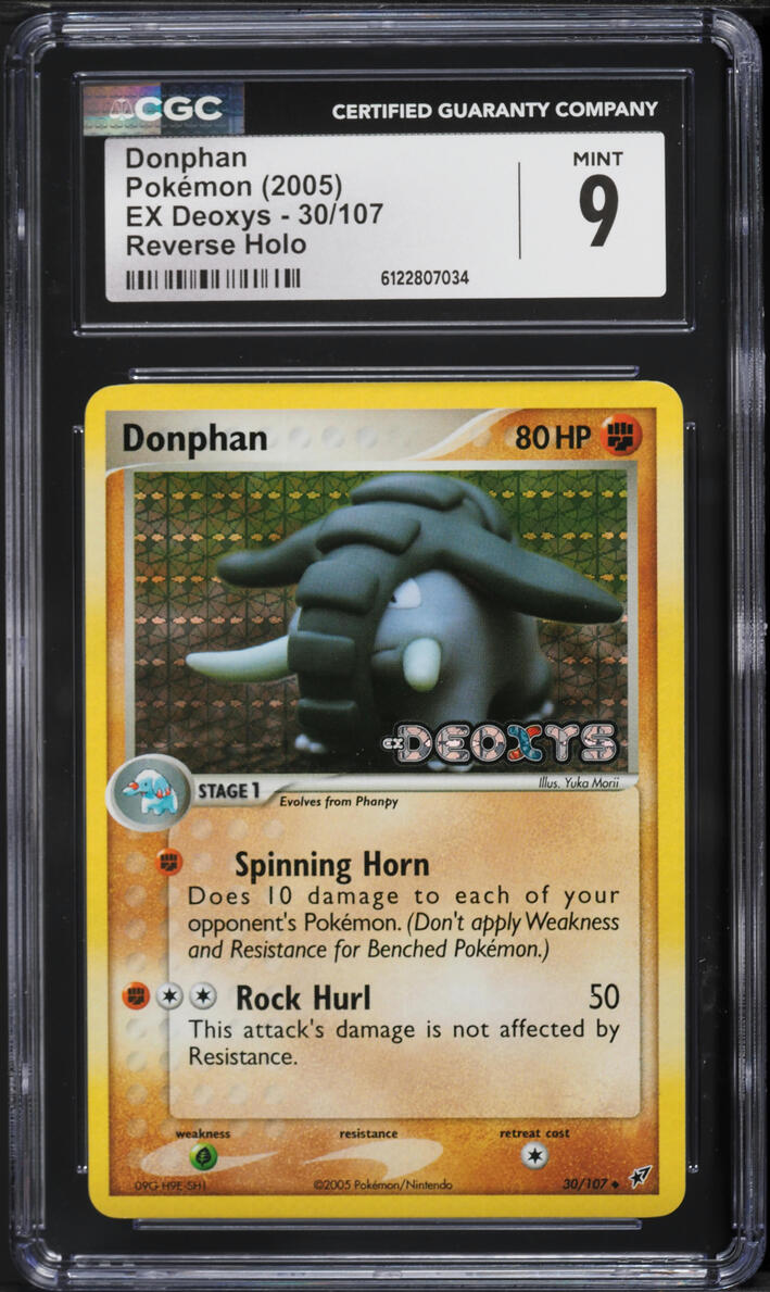 2005 Pokemon EX Deoxys Reverse Holo Donphan #30 CGC 9 MINT