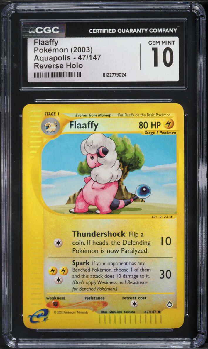 2003 Pokemon Aquapolis Reverse Holo Flaaffy #47 CGC 10 GEM MINT