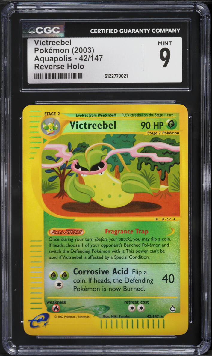 2003 Pokemon Aquapolis Reverse Holo Victreebel #42 CGC 9 MINT