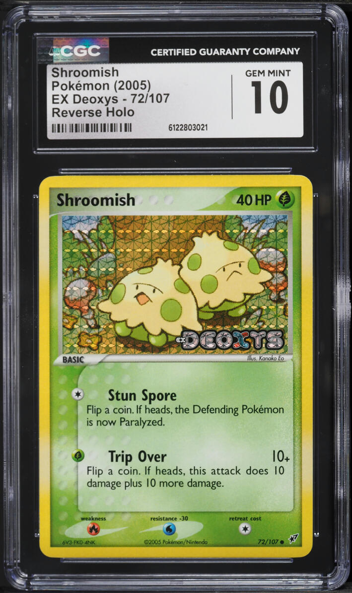 2005 Pokemon EX Deoxys Reverse Holo Shroomish #72 CGC 10 GEM MINT