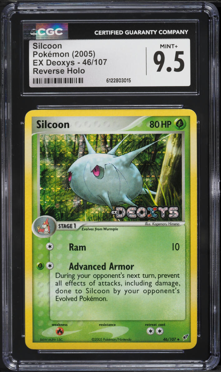 2005 Pokemon EX Deoxys Reverse Holo Silcoon #46 CGC 9.5 MINT+