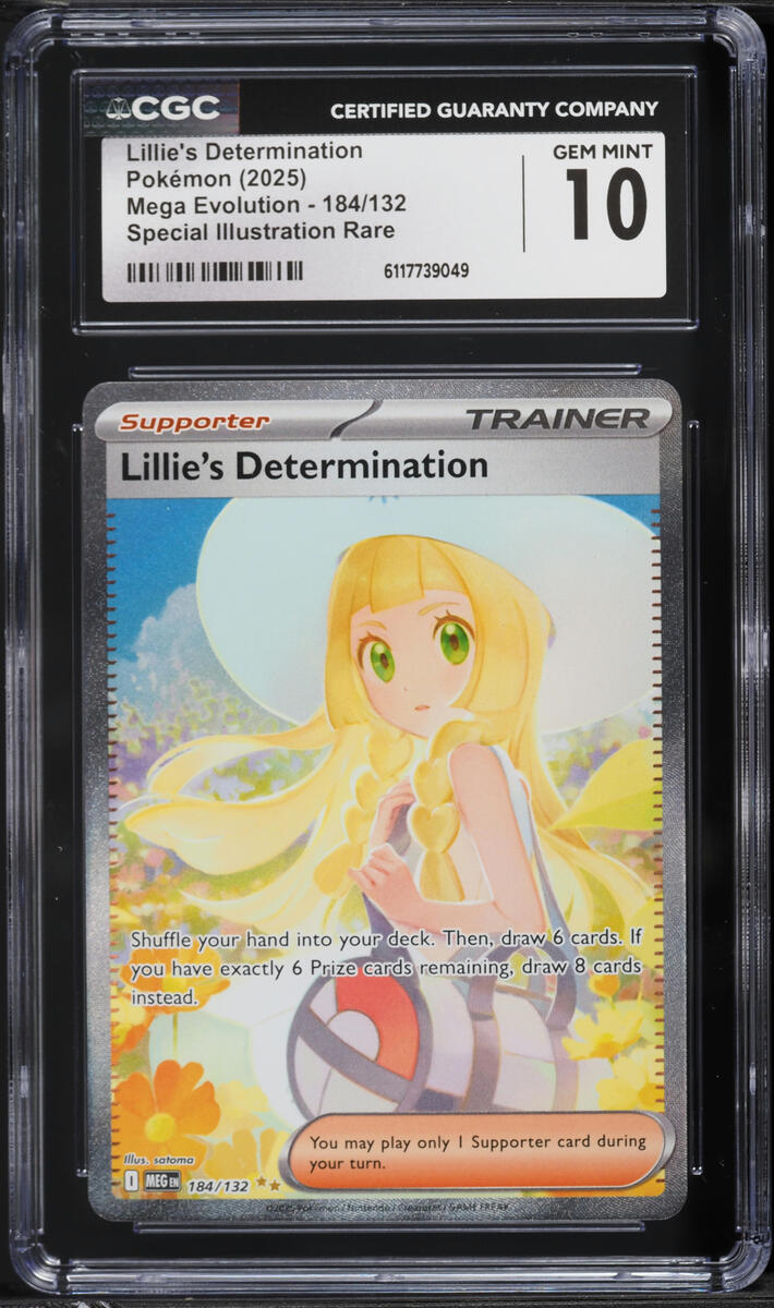2025 Pokemon Mega Evolution SIR Lillie's Determination #184 CGC 10 GEM MINT