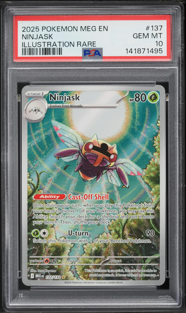 2025 Pokemon Mega Evolution IR Ninjask #137 PSA 10 GEM MINT
