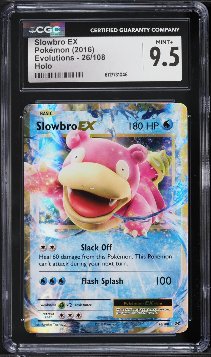 2016 Pokemon XY Evolutions Holo Slowbro EX #26 CGC 9.5 MINT+