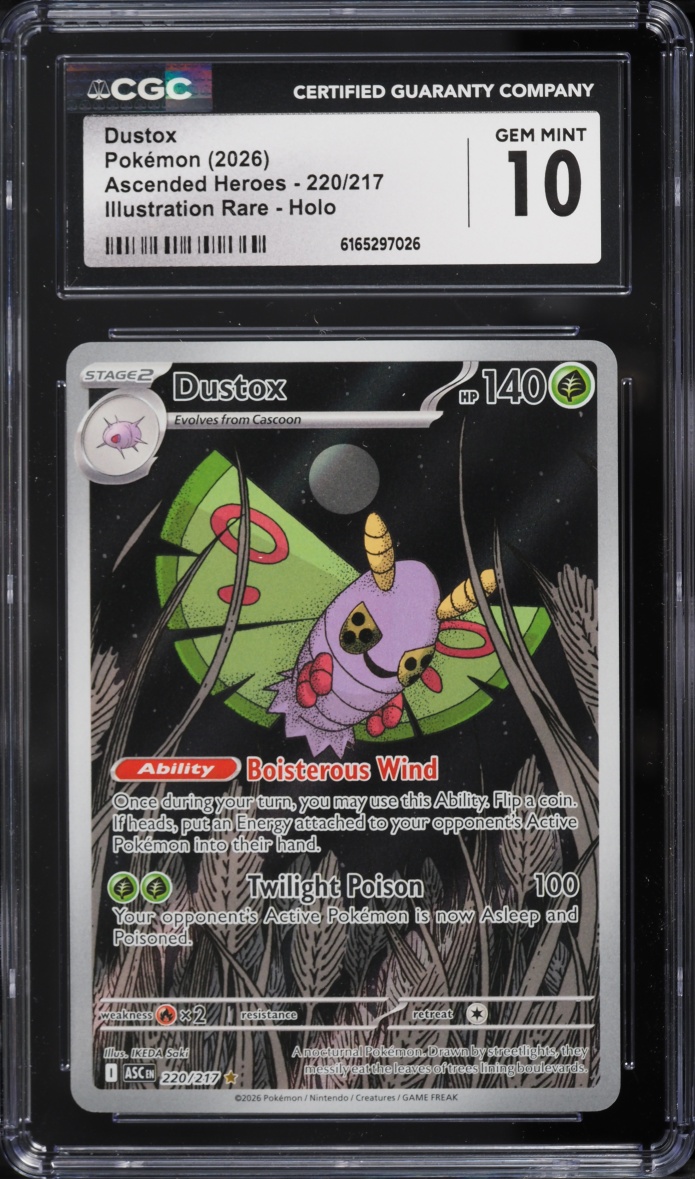 2026 Pokemon Mega Evolution Ascended Heroes IR Dustox #220 CGC 10 GEM MINT