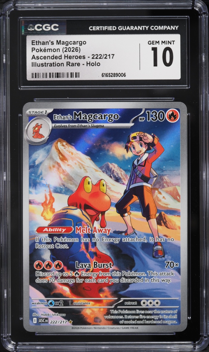 2026 Pokemon Mega Evolution Ascended Heroes IR Ethan's Magcargo #222 CGC 10 GEM MINT