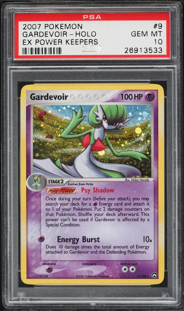 2007 Pokemon EX Power Keepers Holo Gardevoir #9 PSA 10 GEM MINT