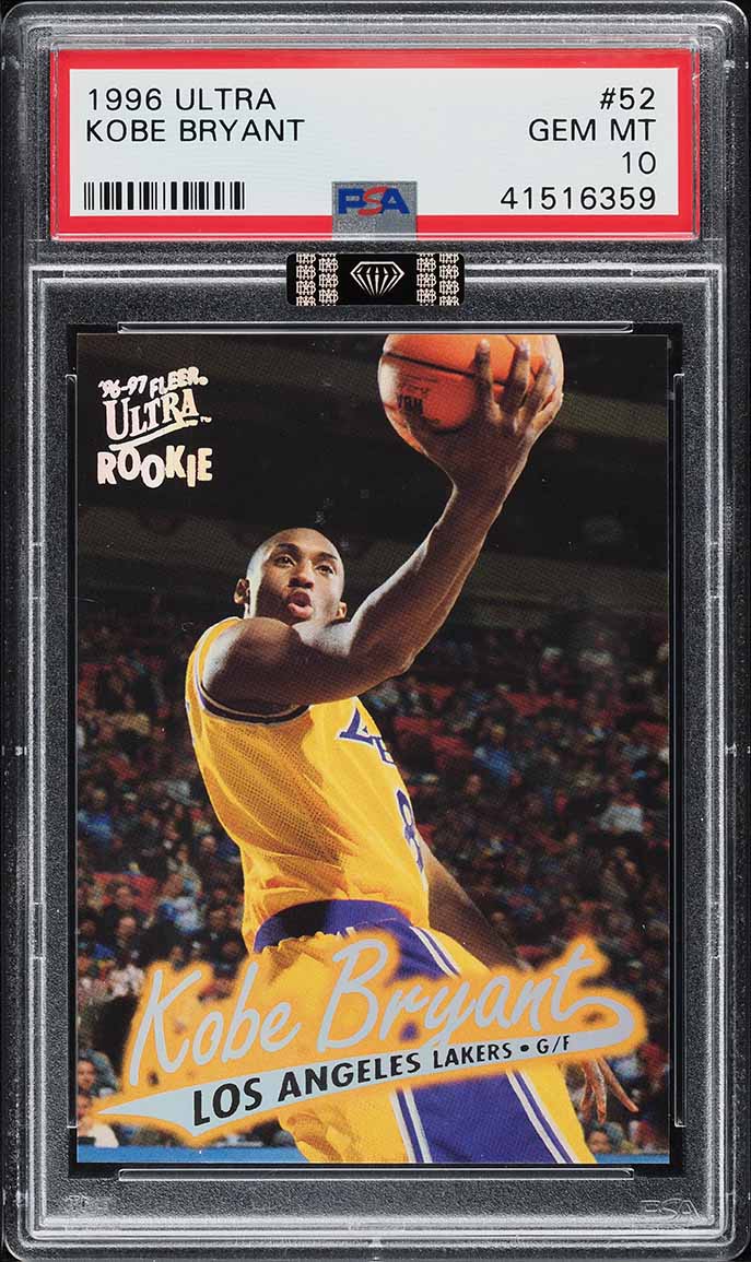 1996 Ultra Rising Stars Kobe Bryant ROOKIE, BLANK FRONT #2