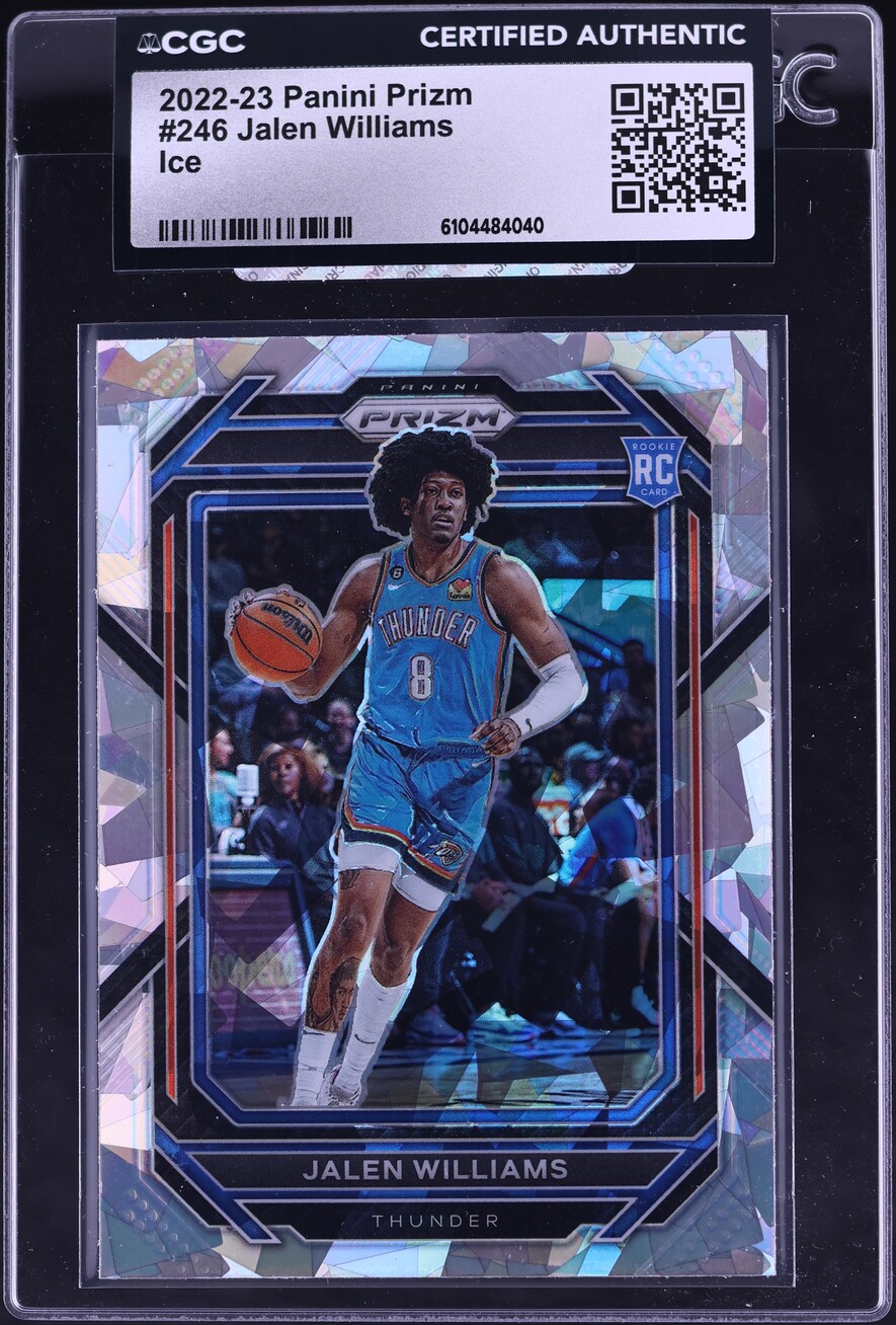 2022 Panini Prizm Ice Jalen Williams ROOKIE #246 CGC AUTH
