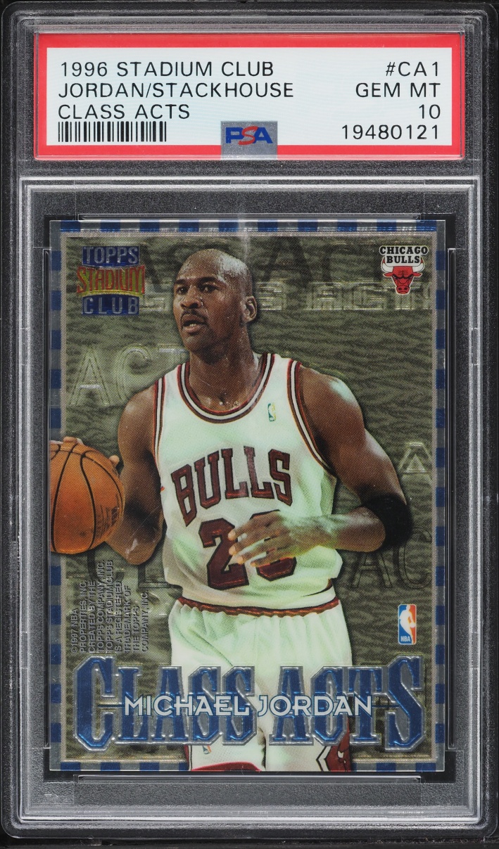 1996 Stadium Club Class Acts Michael Jordan & Jerry Stackhouse #CA1 PSA 10 GEM MINT
