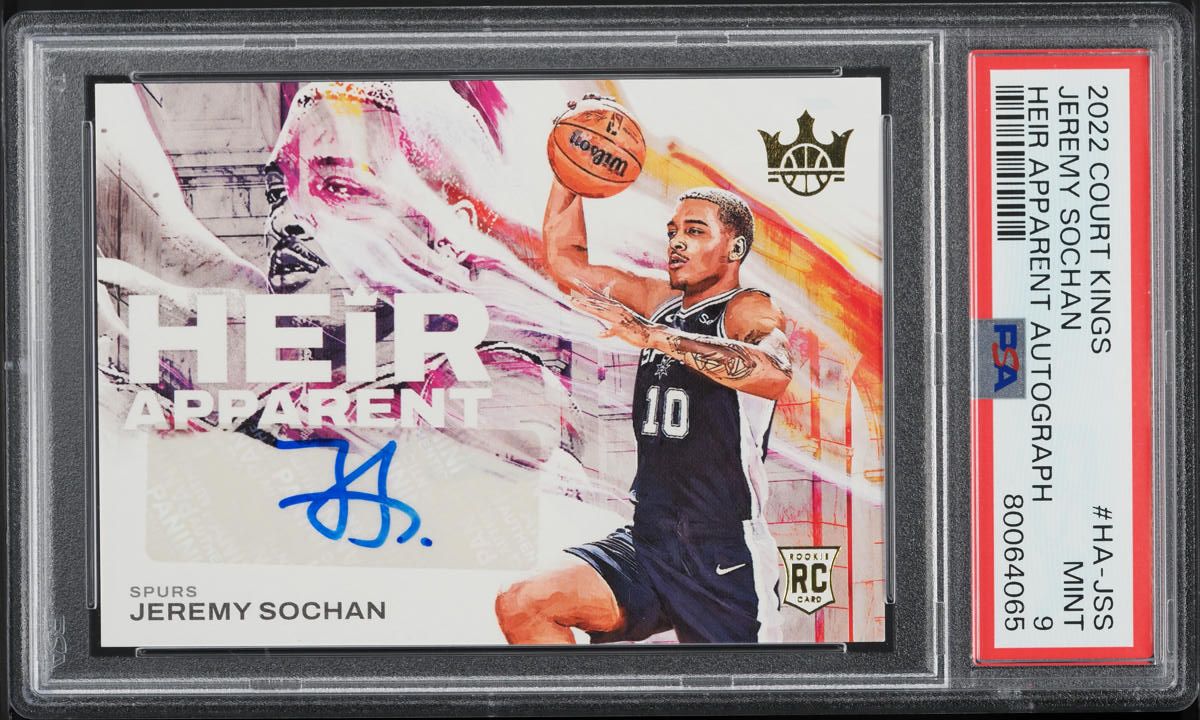 2022 Panini Contenders Premium Jeremy Sochan ROOKIE AUTO #123 PSA