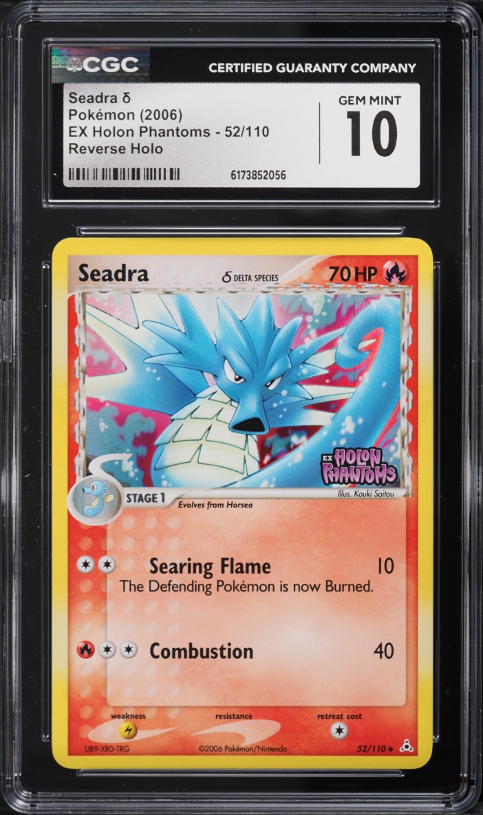 2006 Pokemon EX Holon Phantoms Reverse Holo Seadra #52 CGC 10 GEM MINT
