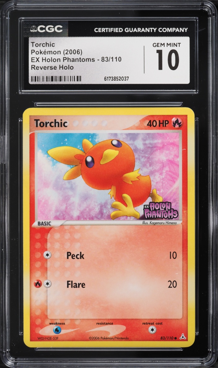 2006 Pokemon EX Holon Phantoms Reverse Holo Torchic #83 CGC 10 GEM MINT