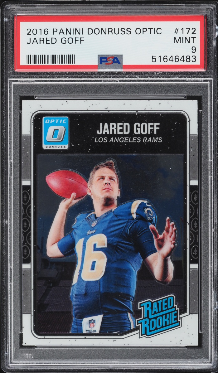 2016 Donruss Optic Jared Goff ROOKIE #172 PSA 9 MINT
