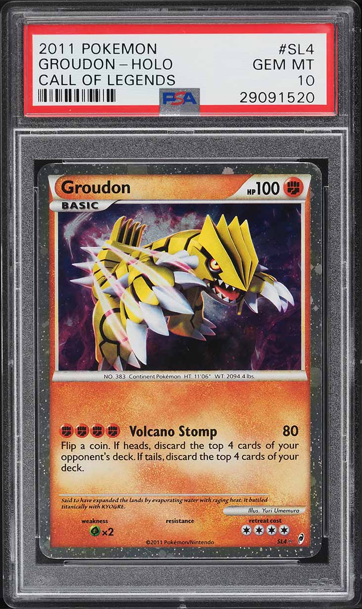 2011 Pokemon Call Of Legends Holo Groudon #4 PSA 10 GEM MINT