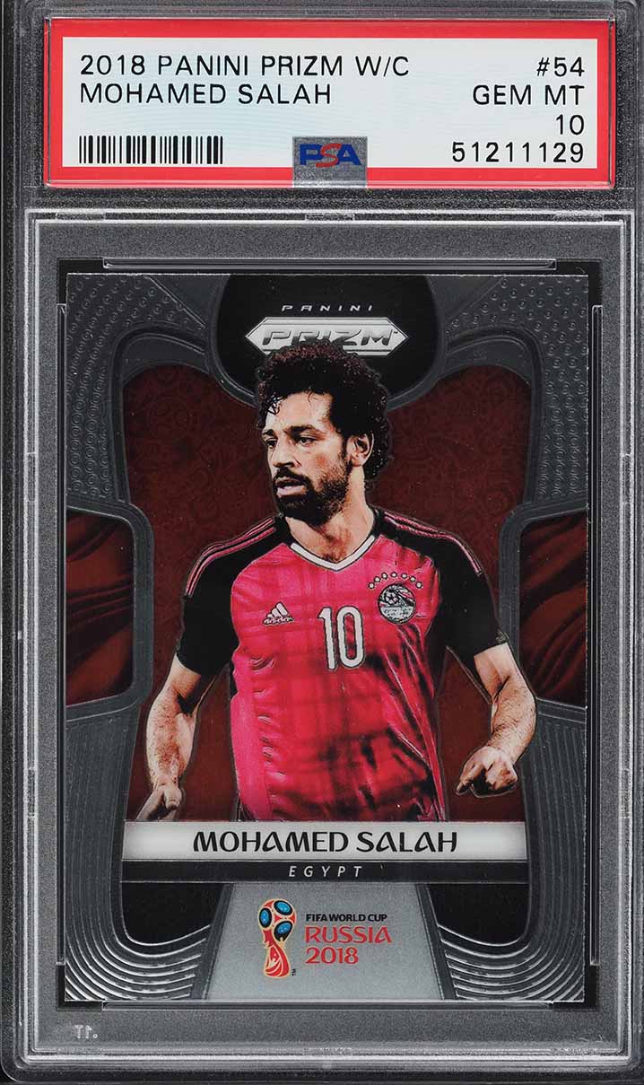 2018 Panini Prizm World Cup Mohamed Salah #54 PSA 10 GEM MINT