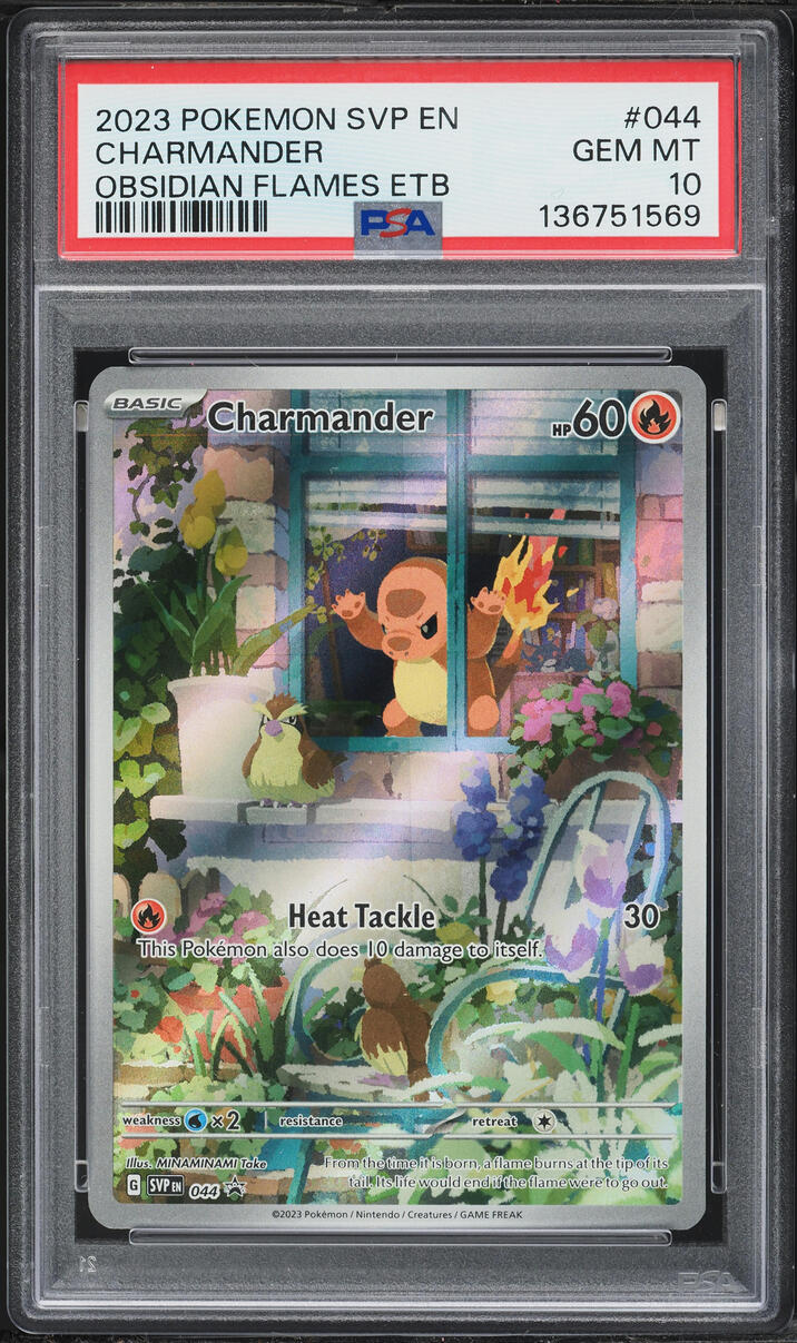 2023 Pokemon Scarlet & Violet Promo Obsidian Flames ETB Full Art Charmander #44 PSA 10 GEM MINT