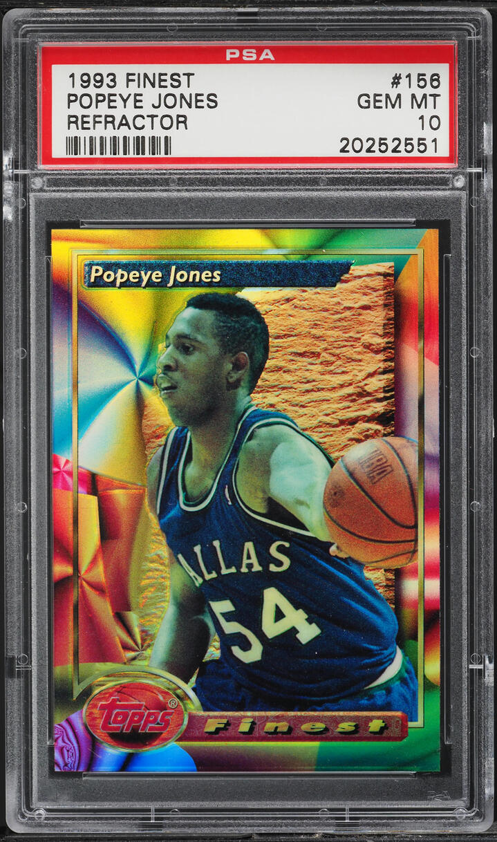 1993 Finest Refractor Popeye Jones #156 PSA 10 GEM MINT