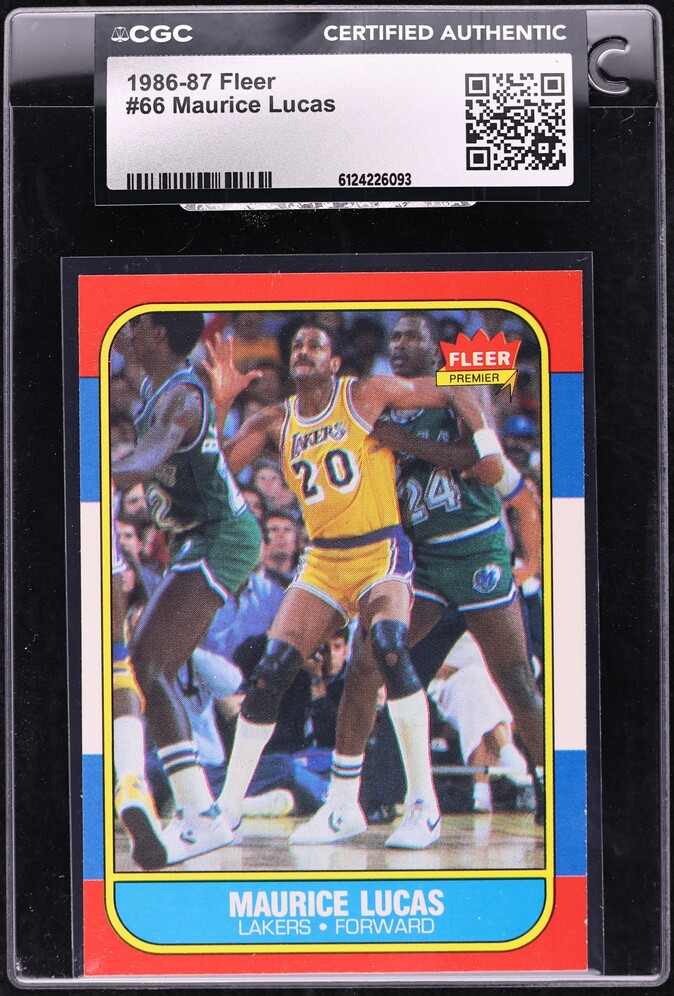1986 Fleer Basketball Maurice Lucas #66 CGC AUTH