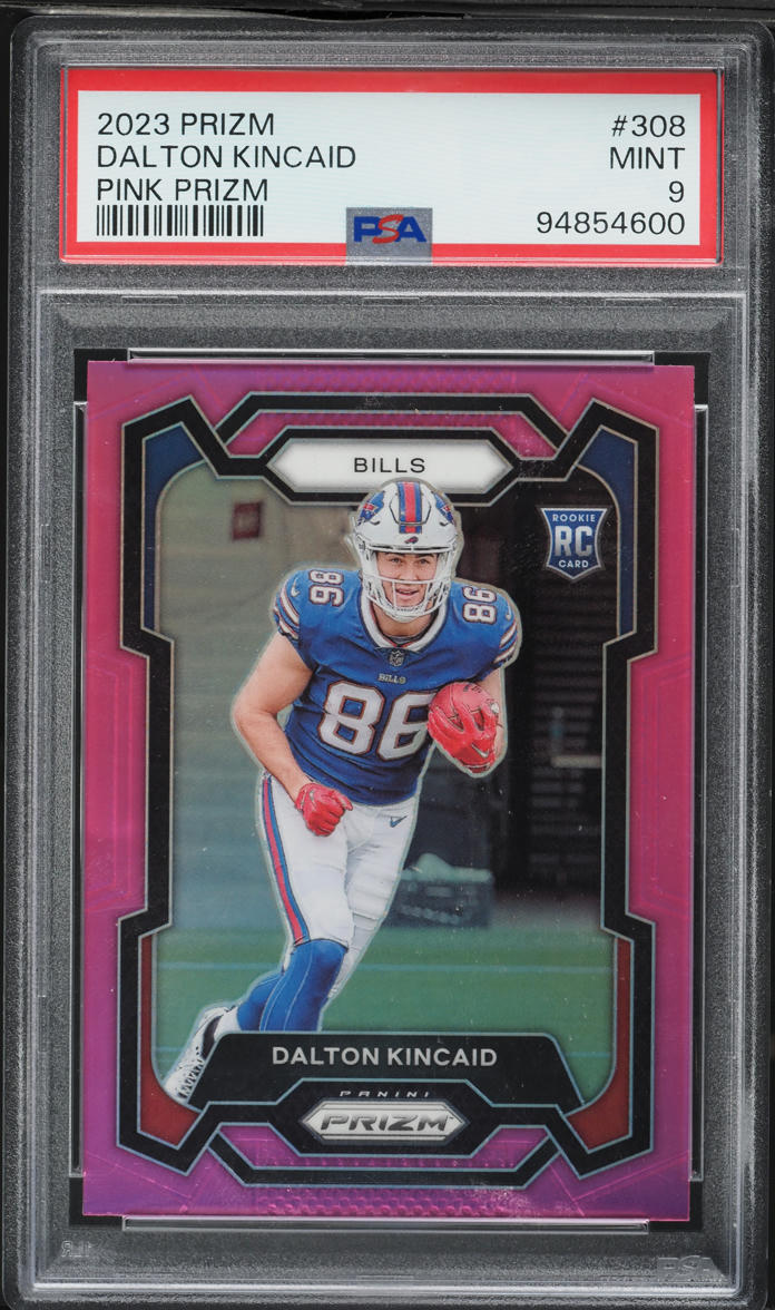 2023 Panini Prizm Pink Dalton Kincaid ROOKIE #308 PSA 9 MINT
