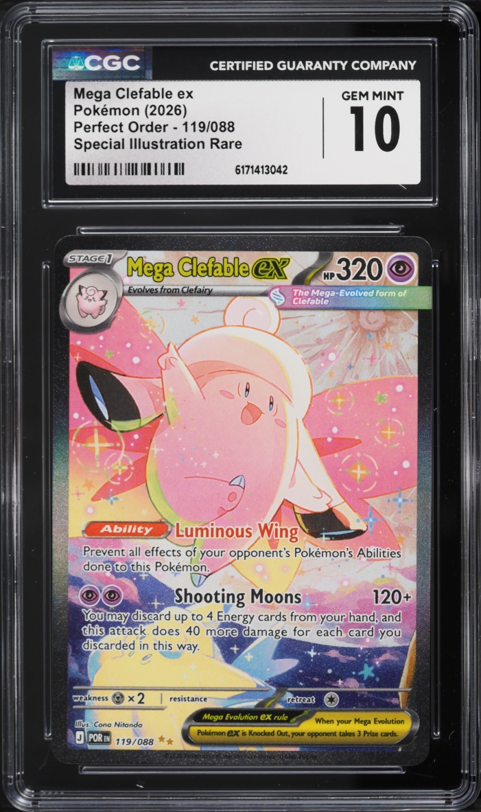2026 Pokemon Mega Evolution Perfect Order SIR Mega Clefable Ex #119 CGC 10 GEM MINT