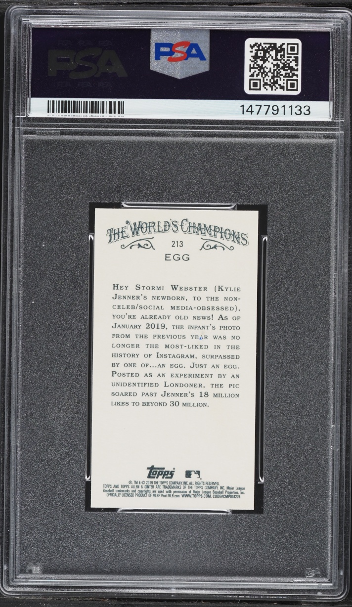 2019 Topps Allen & Ginter Mini Egg #213 PSA 10 GEM MINT
