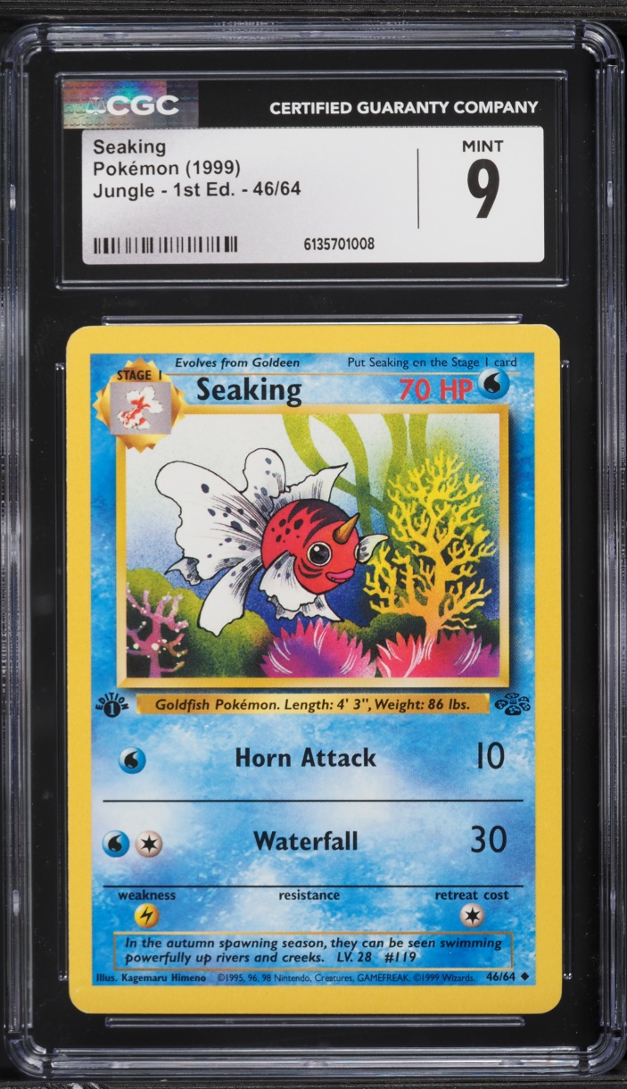 1999 Pokemon Jungle 1st Edition Seaking #46 CGC 9 MINT