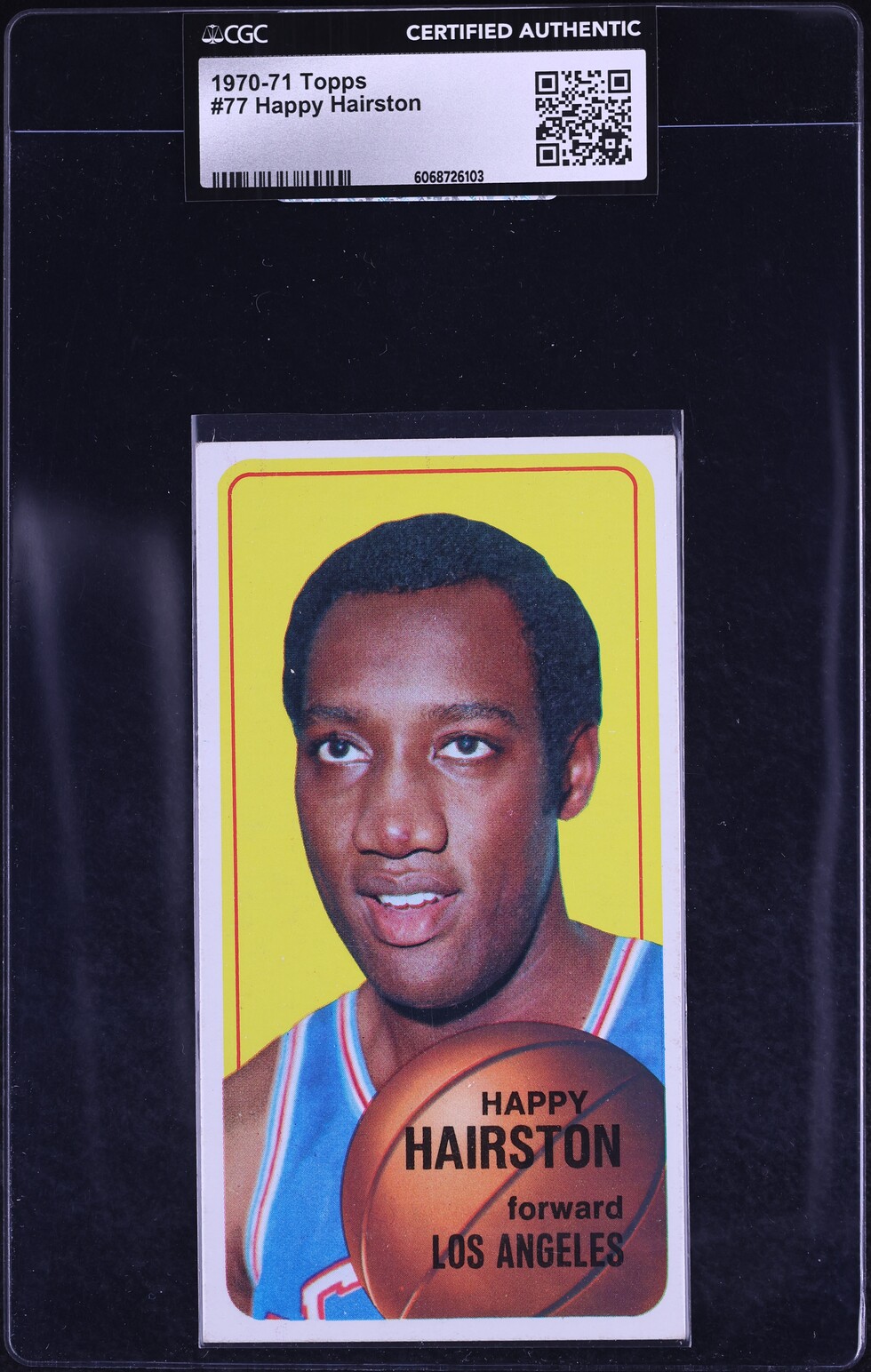 1970 Topps Basketball Happy Hairston #77 CGC AUTH