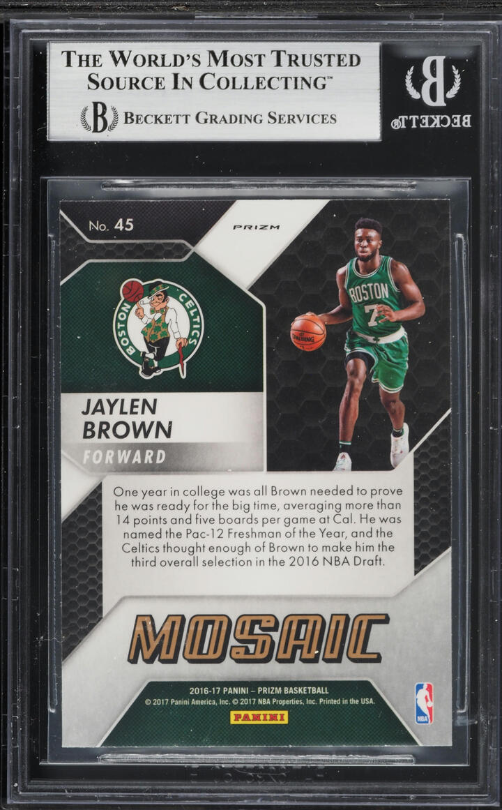 2016 Panini Prizm Mosaic Jaylen Brown ROOKIE #45 BGS 9 MINT