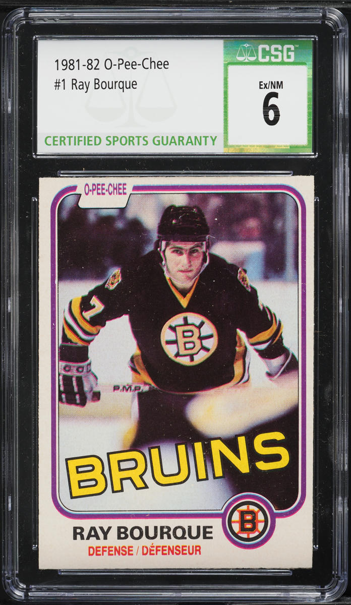 1981 O-Pee-Chee Hockey Ray Bourque #1 CSG 6 EXMT