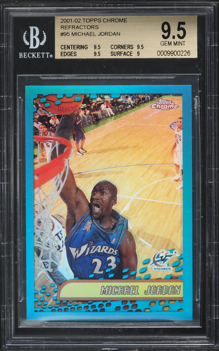 2001 Topps Chrome Refractor Michael Jordan #95 BGS 9.5 GEM MINT