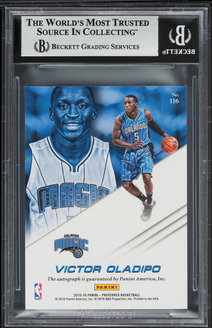 2015 Panini Preferred Victor Oladipo AUTO /45 #116 BGS 8.5 NM-MT+