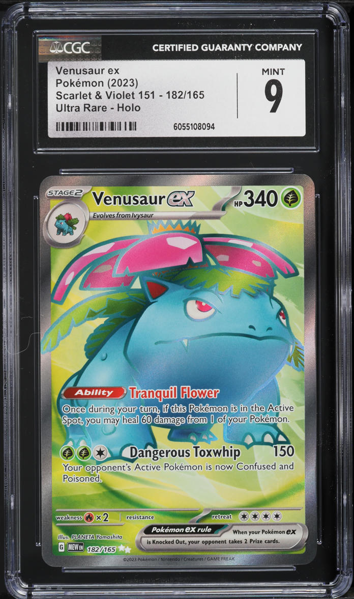 2023 Pokemon Scarlet & Violet 151 Full Art Venusaur ex #182 CGC 9 MINT