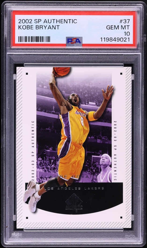 2002 SP Authentic Kobe Bryant #37 PSA 10 GEM MINT
