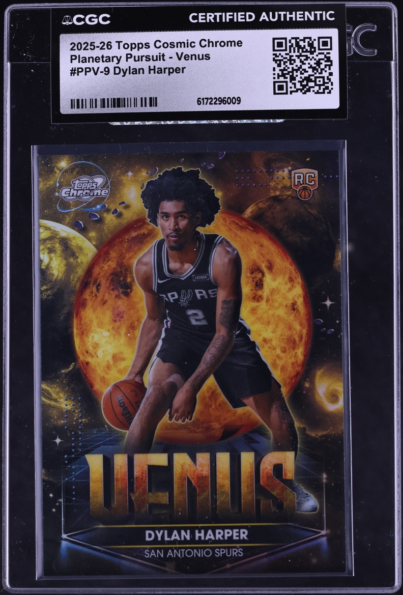 2025 Topps Chrome Cosmic Planetary Pursuit Venus Dylan Harper ROOKIE #PPV-9 CGC AUTH