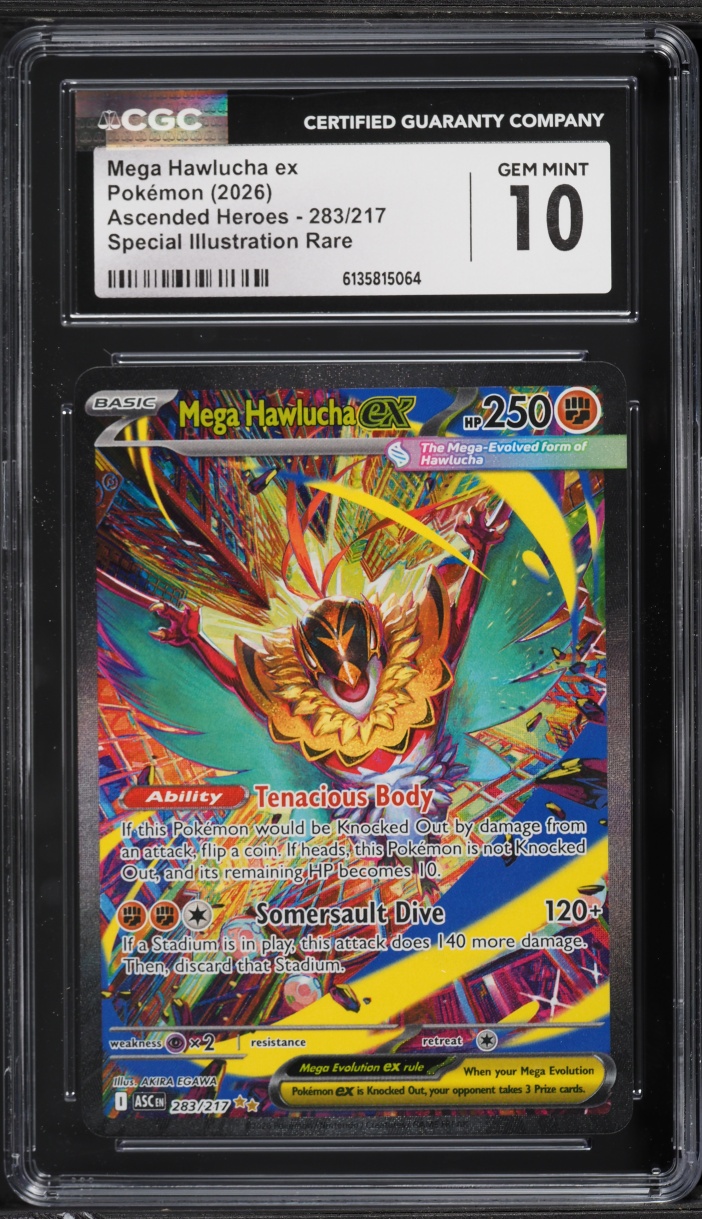 2026 Pokemon Mega Evolution Ascended Heroes SIR Mega Hawlucha ex #283 CGC 10 GEM MINT