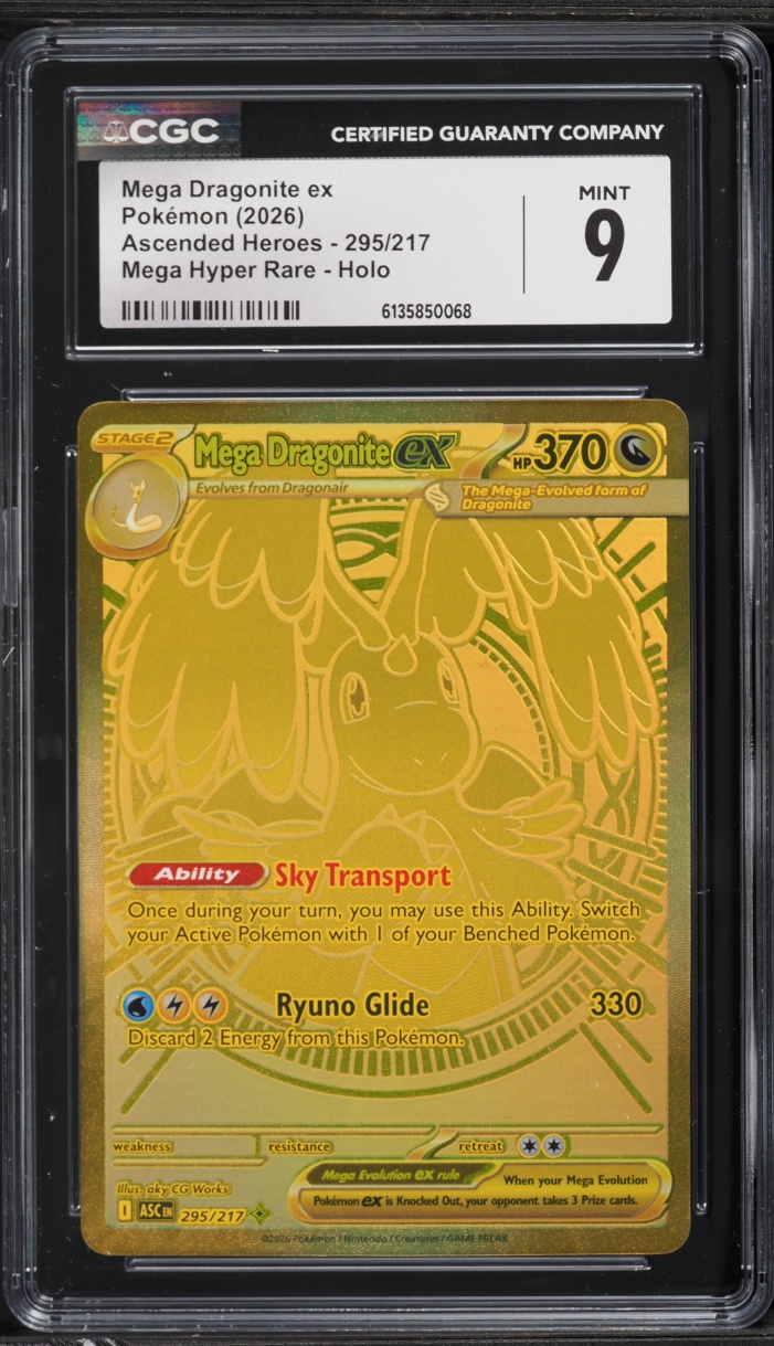 2026 Pokemon Ascended Heroes MHR Mega Dragonite EX #295 CGC 9 MINT