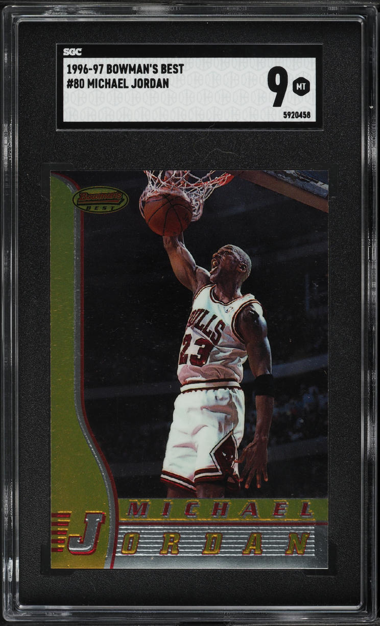 1996 Bowman's Best Michael Jordan #80 SGC 9 MINT