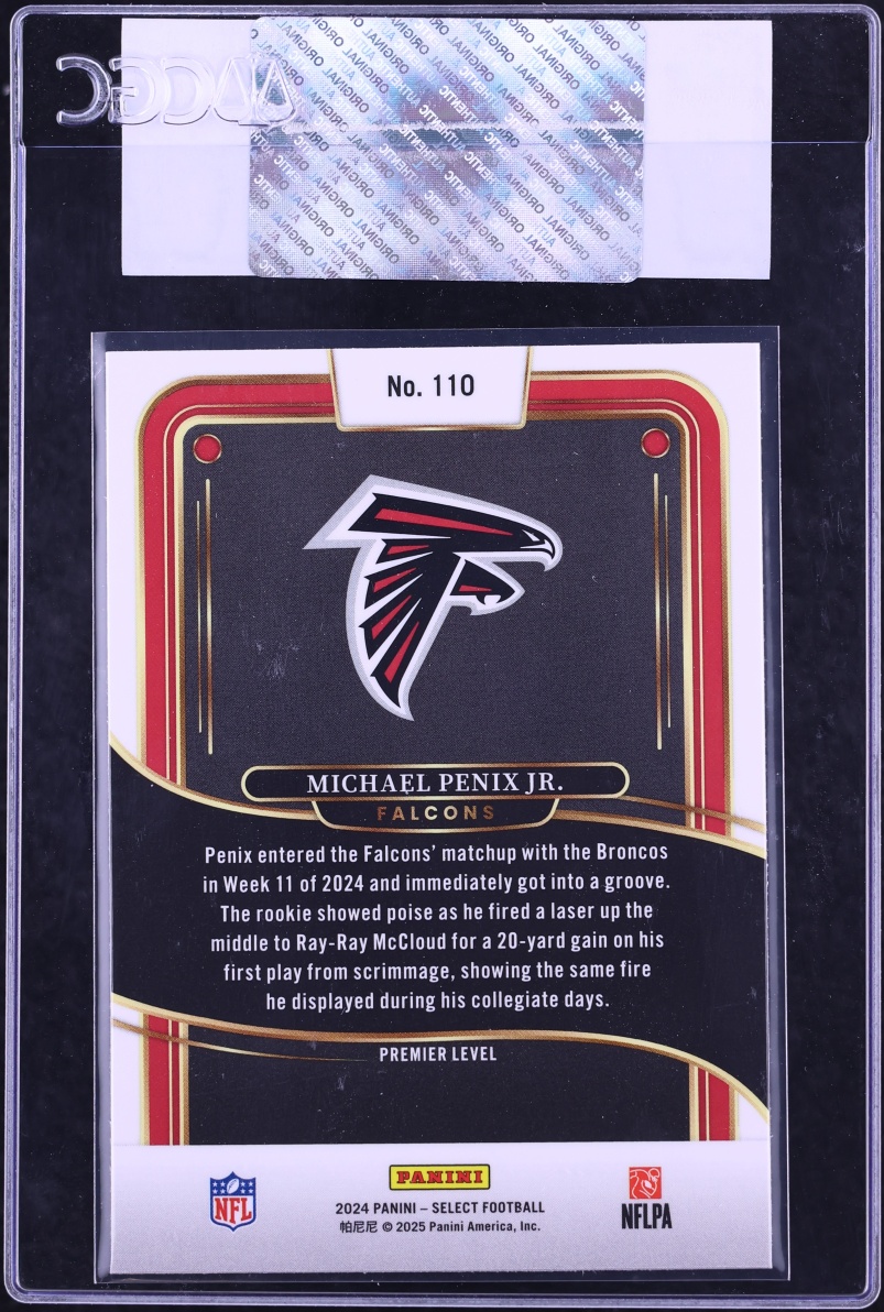 2024 Select Premier Level Michael Penix Jr. ROOKIE #110 CGC AUTH