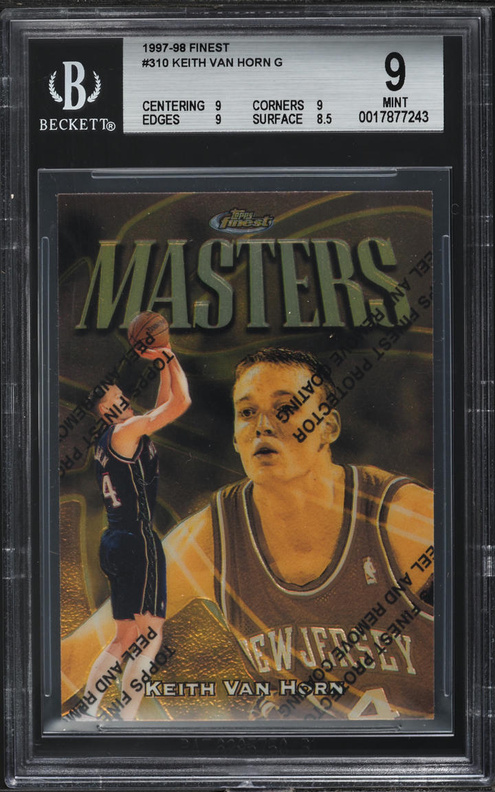 1997 Finest Basketball w/ Coating Keith Van Horn ROOKIE #310 BGS 9 MINT