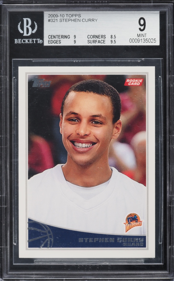 2009 Topps Basketball Stephen Curry ROOKIE #321 BGS 9 MINT