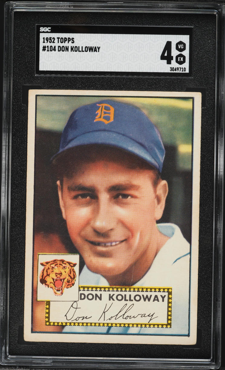1952 Topps Don Kolloway #104 SGC 4 VGEX