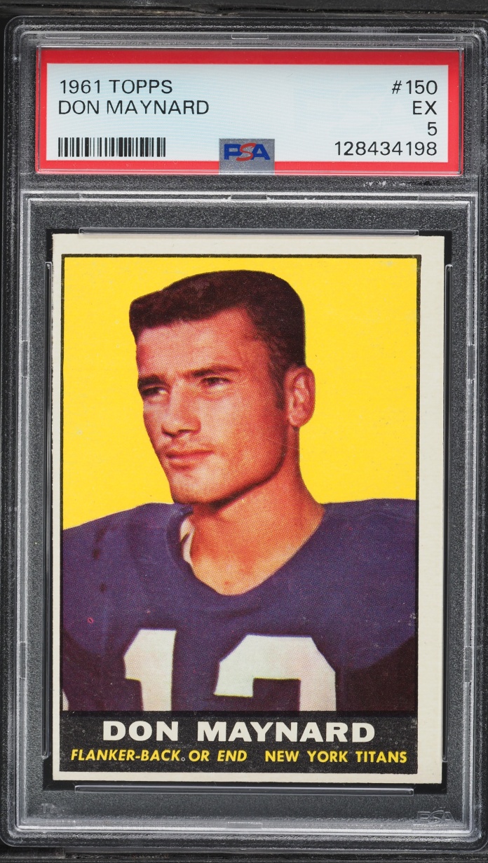 1961 Topps Football Don Maynard ROOKIE #150 PSA 5 EX