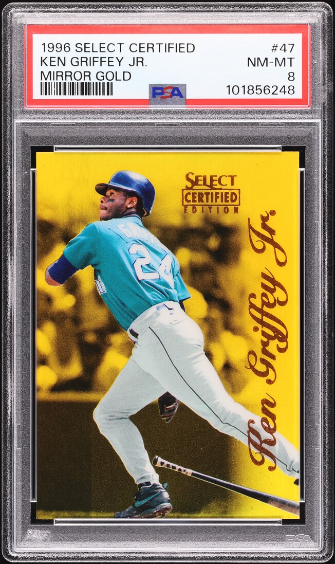1996 Select Certified Mirror Gold Ken Griffey Jr. /30 #47 PSA 8 NM