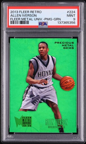 2019 Panini Mosaic Silver Prizm Allen Iverson #287 PSA 9 MINT on