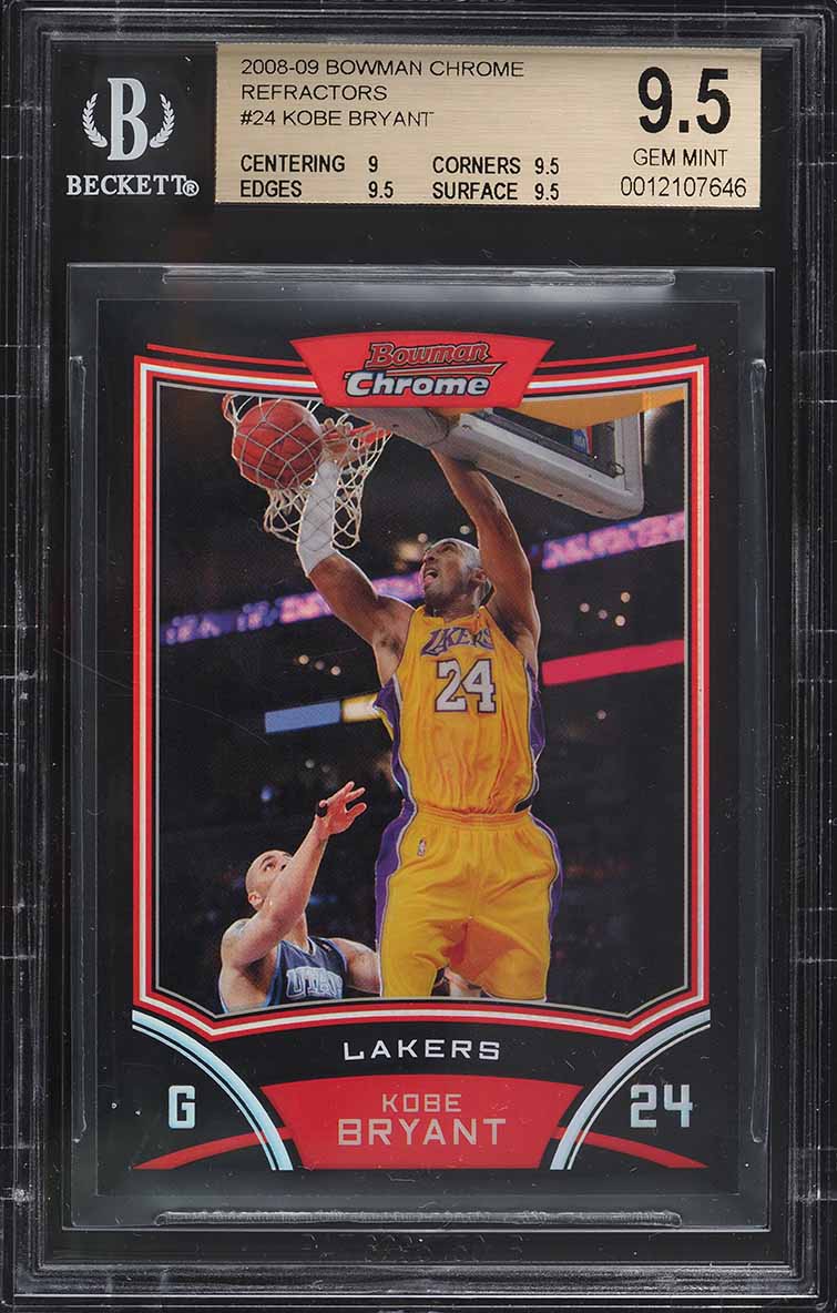 2008 Topps Chrome Gold Refractor Kobe Bryant w/ LeBron James /50