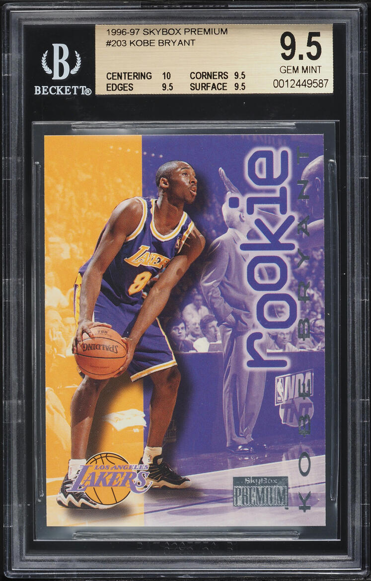 1996 Skybox Premium Kobe Bryant ROOKIE #203 BGS 9.5 GEM MINT