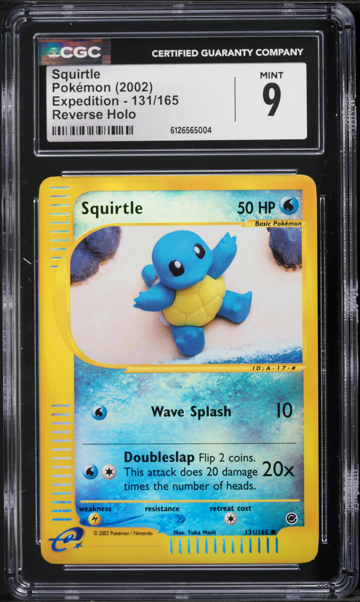 2002 Pokemon Expedition Reverse Holo Squirtle #131 CGC 9 MINT