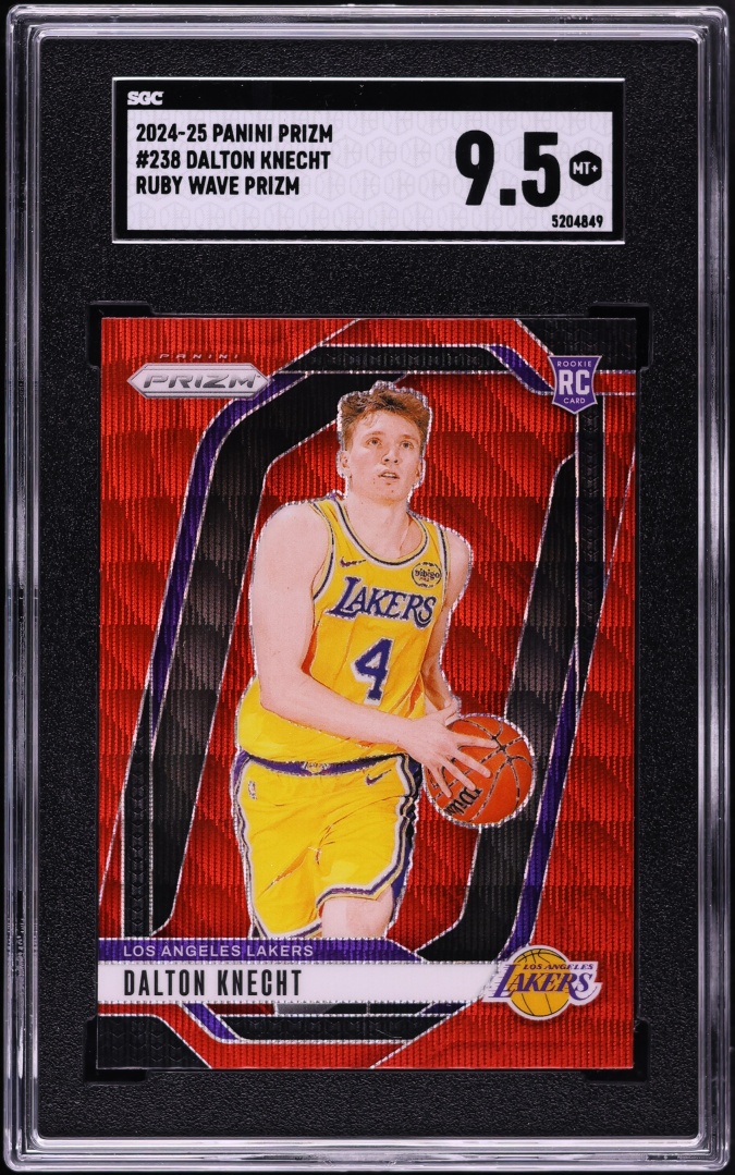 2024 Panini Prizm Ruby Wave Dalton Knecht ROOKIE #238 SGC 9.5 MINT+