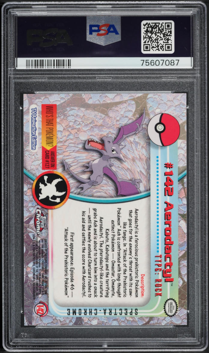 2000 Topps Chrome Pokemon Series 3 Spectra Aerodactyl #142 PSA 10 GEM MINT